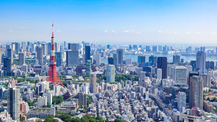 東京タワーと湾岸エリア